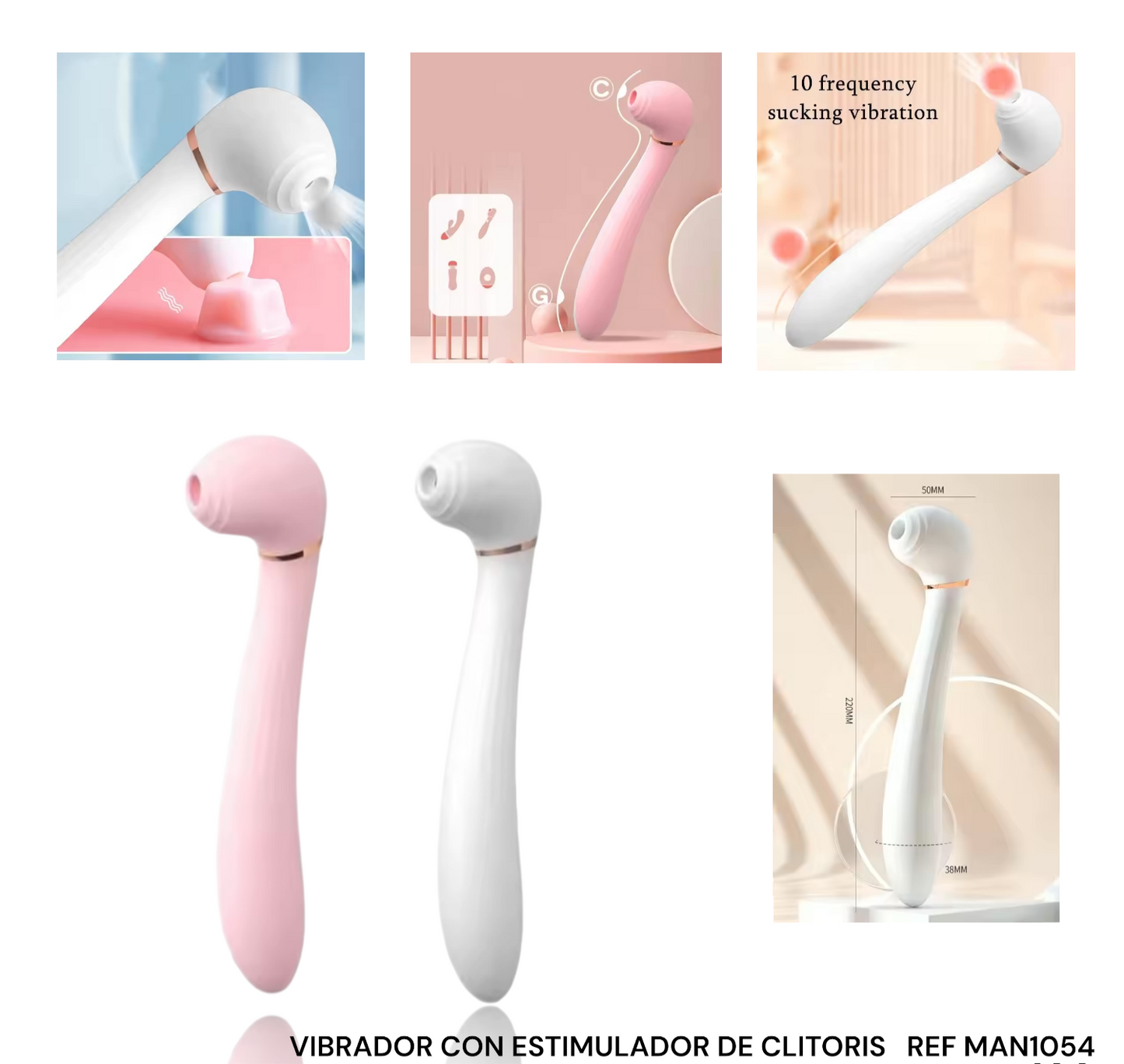 VIBRADOR CON ESTIMULADOR DE CLITORIS