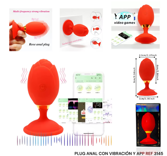 PLUG  ANAL CON VIBRACIÓN Y APP A DISTANCIA