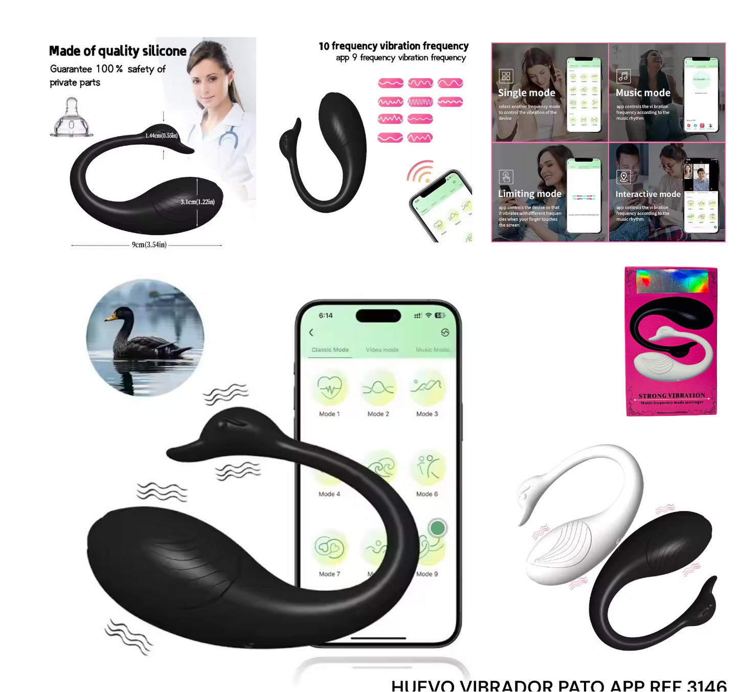 HUEVO VIBRADOR PATO APP