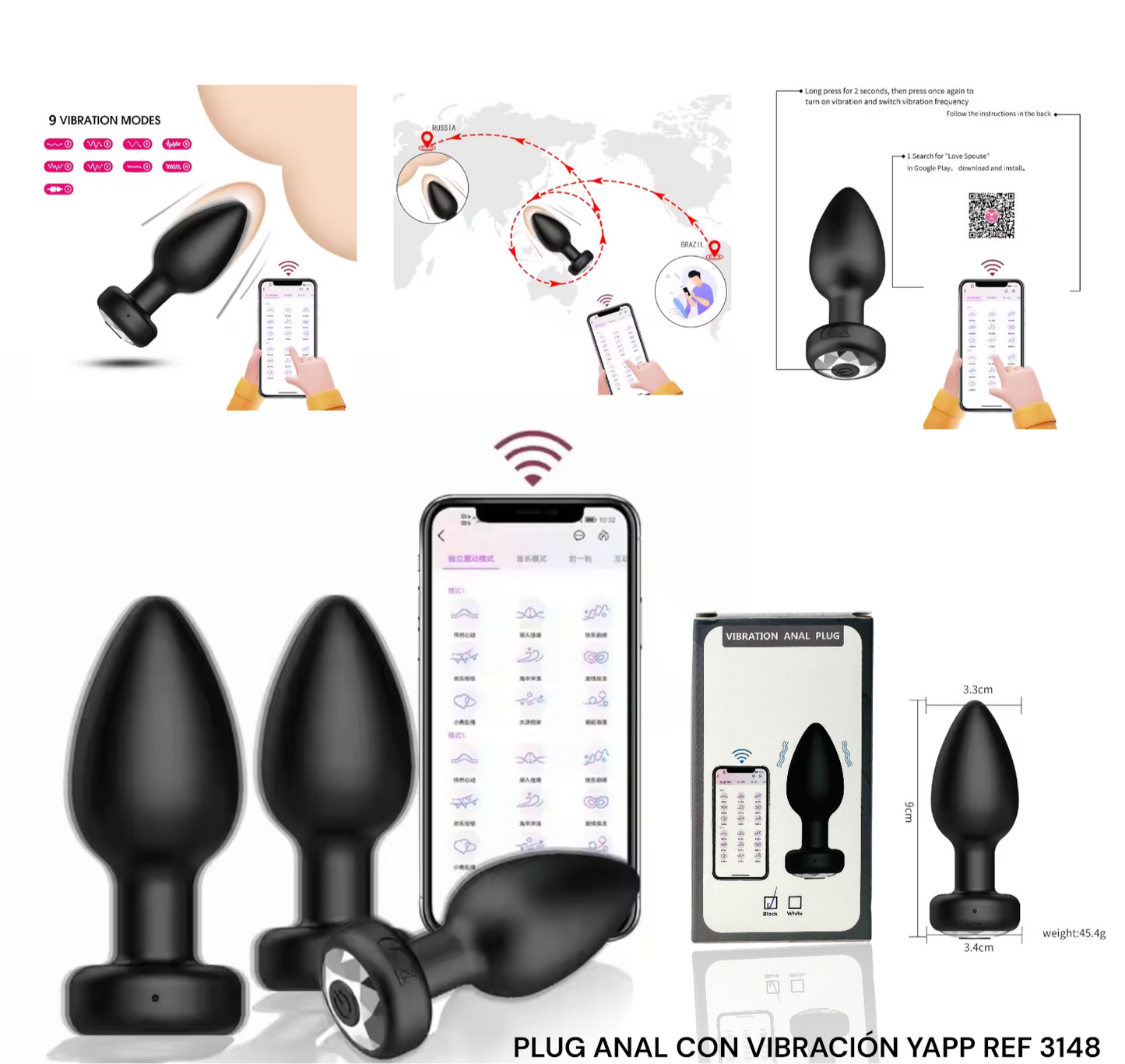 PLUG ANAL VIBRADOR CON APP