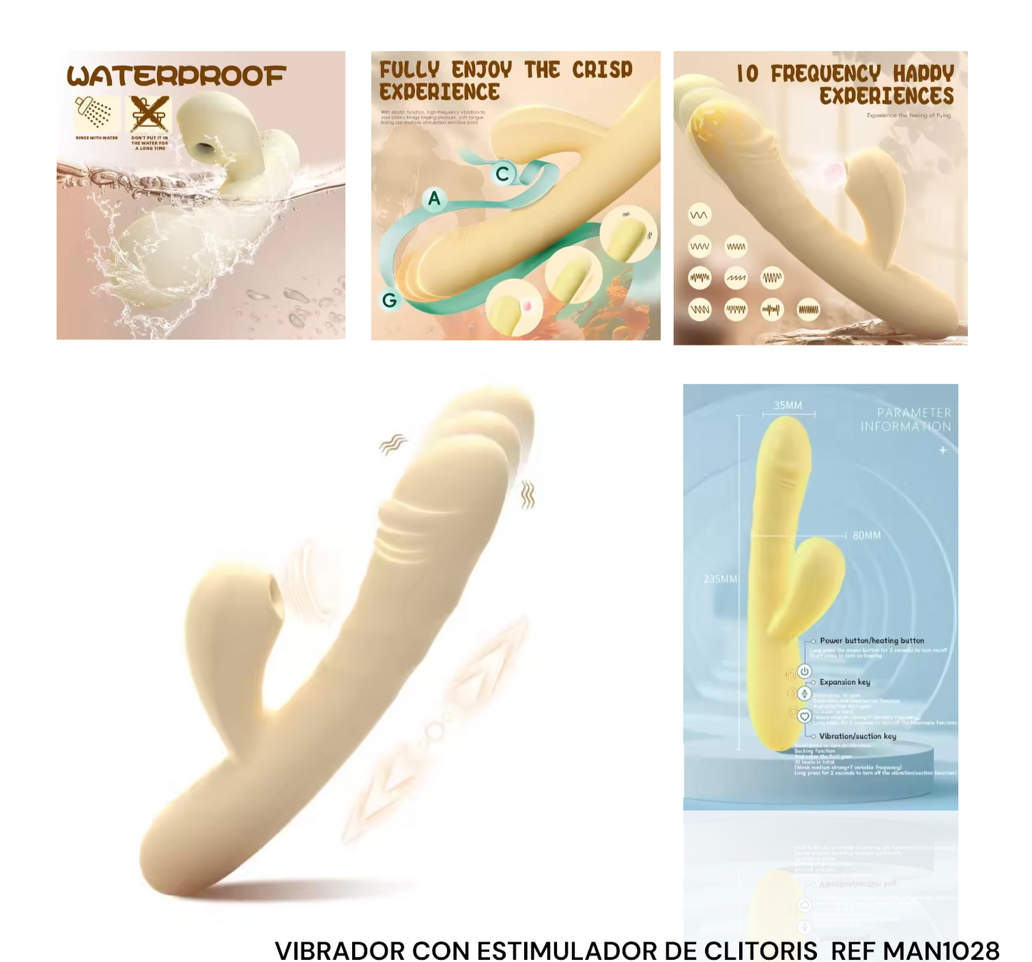 VIBRADOR CON ESTIMULADOR DE CLITORIS