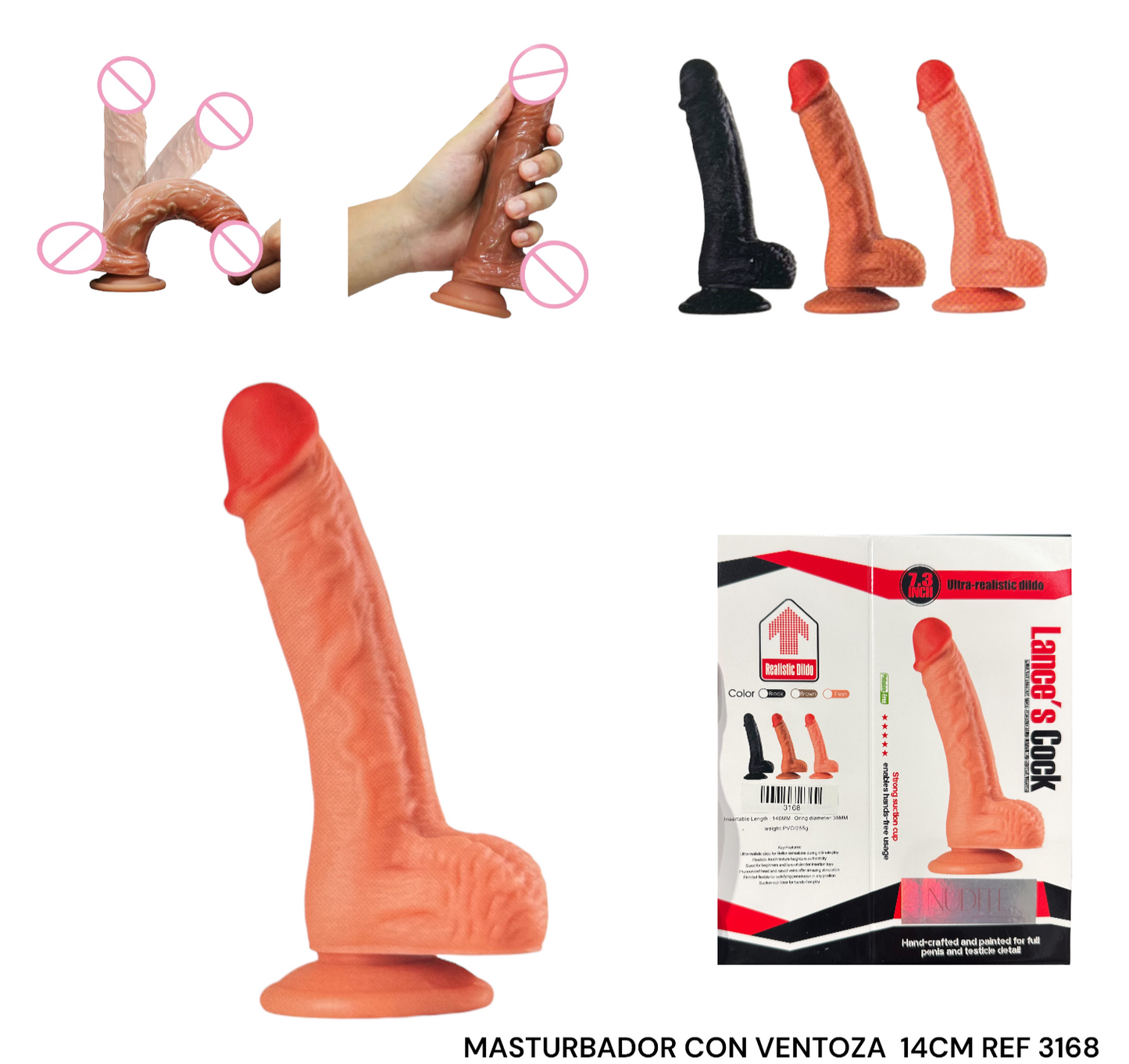 MASTURBADOR  CON VENTOZA 14CM