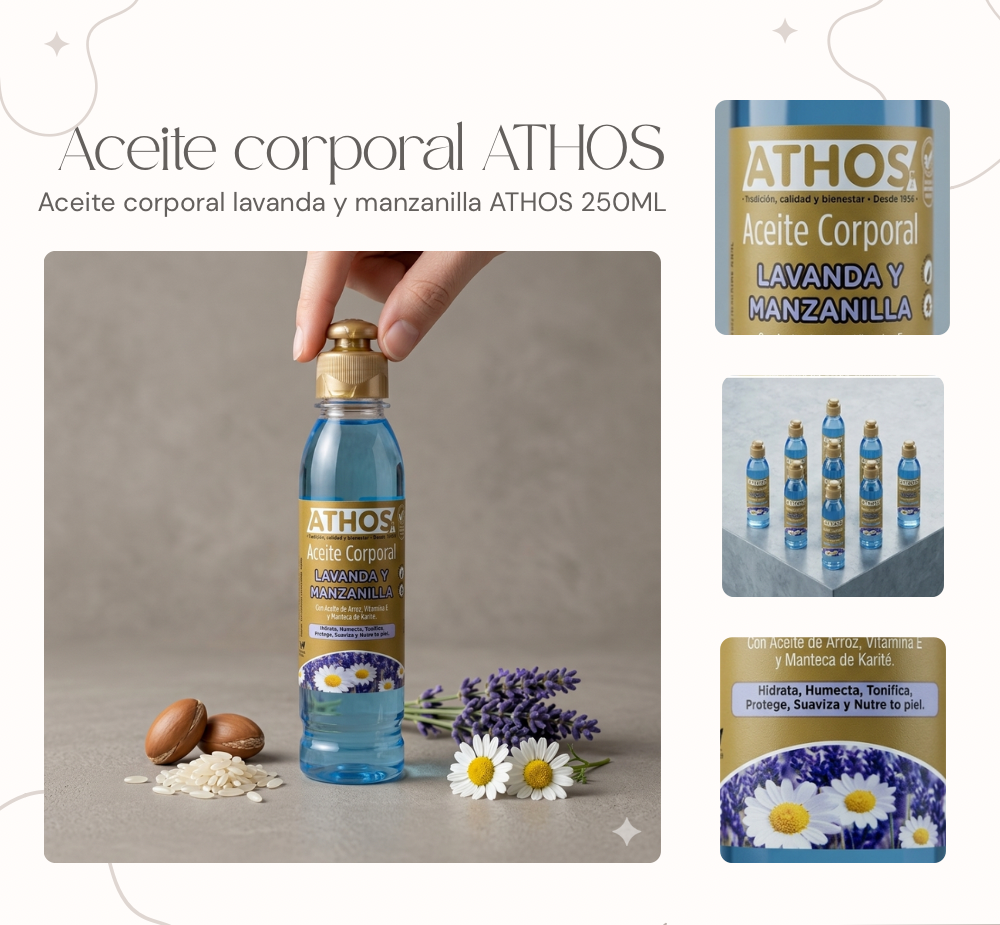 ACEITE CORPORAL 250ML ATHOS DE LAVANDA Y MANZANILLA