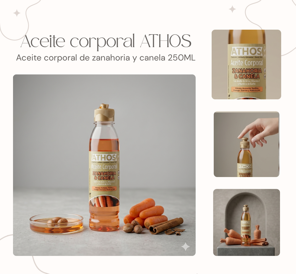 ACEITE CORPORAL 250ML ATHOS DE ZANAHORIA