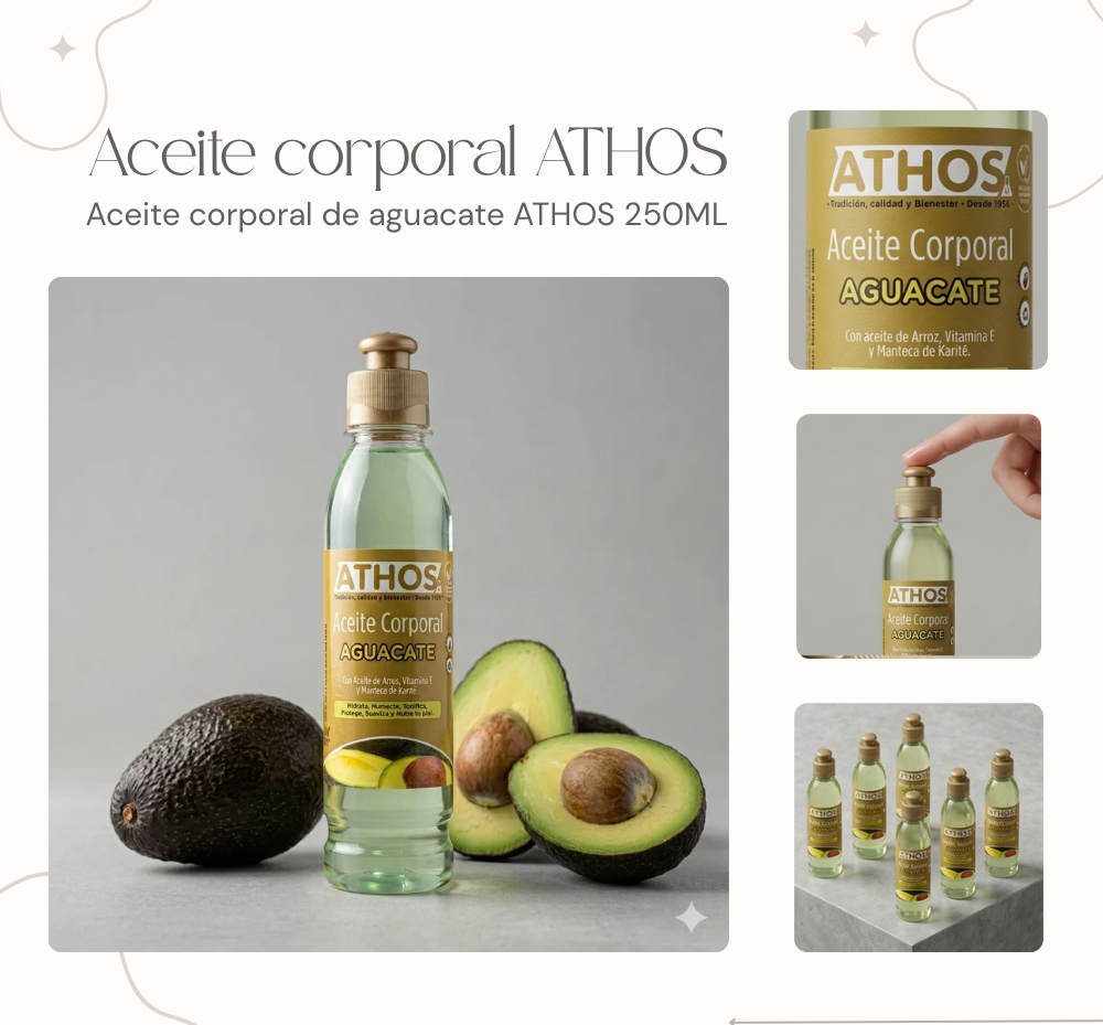 ACEITE CORPORAL 250ML ATHOS DE AGUACATE