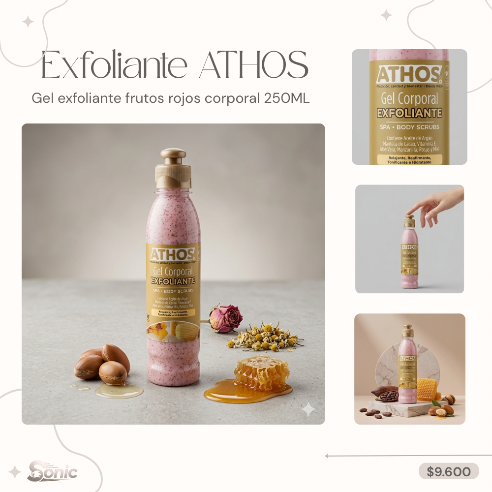 EXFOLIANTE FRUTOS ROJOS 250ML ATHOS