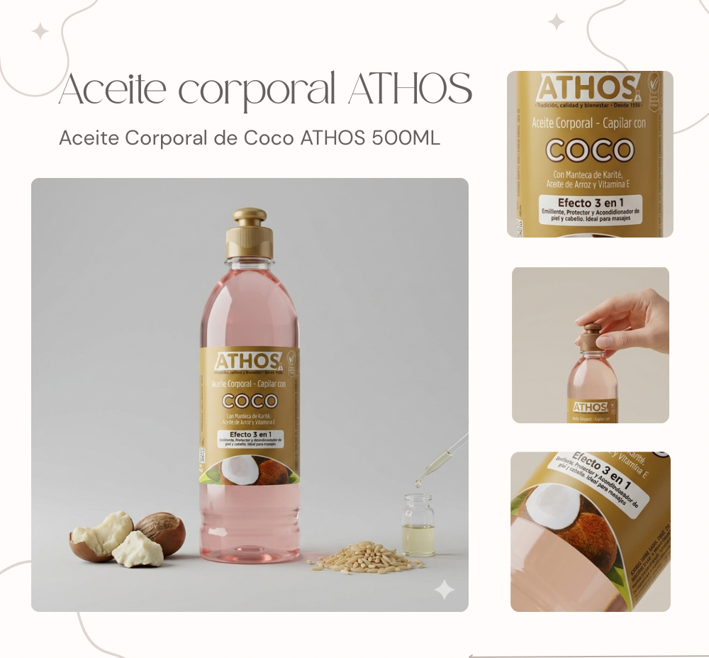 ACEITE CORPORAL 500ML ATHOS DE COCO