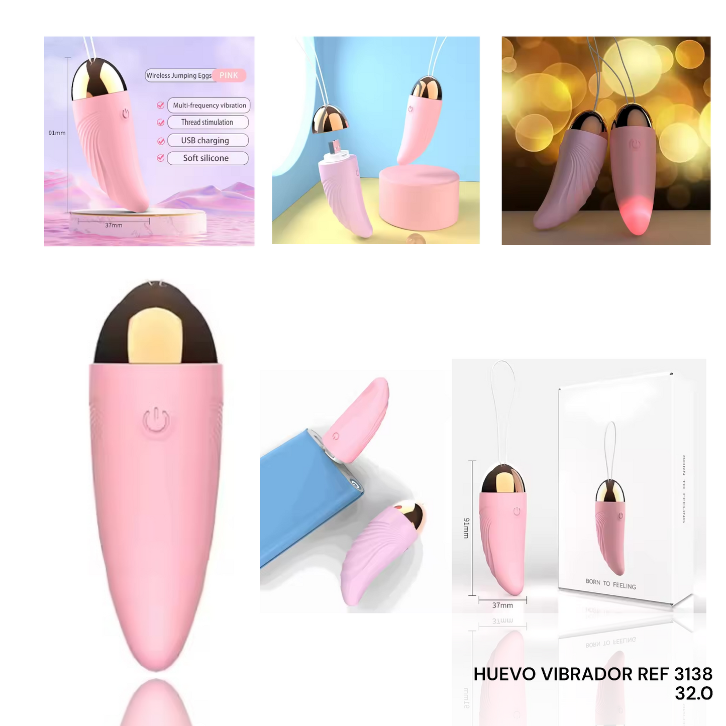 HUEVO VIBRADOR CON LUZ