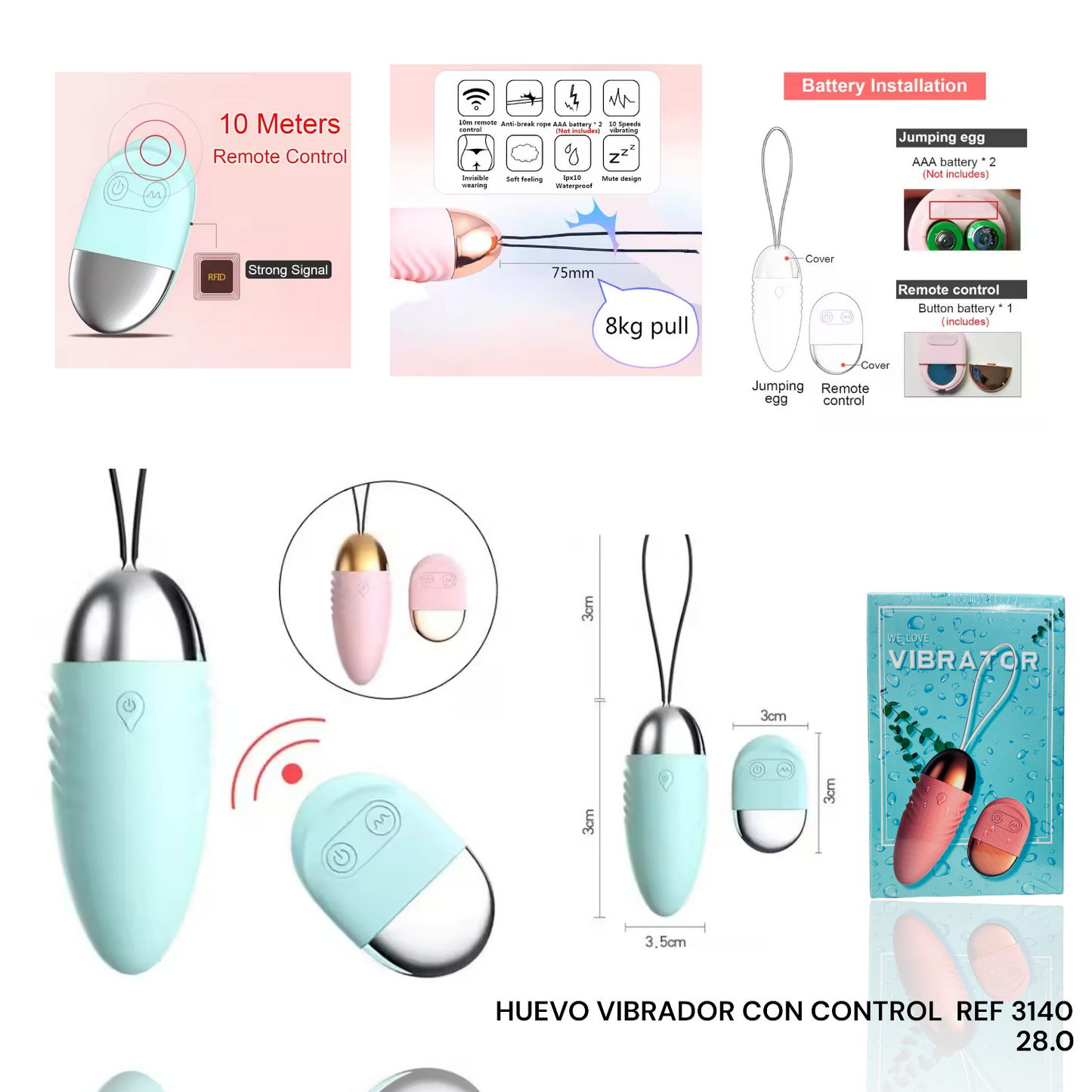 HUEVO VIBRADOR CON CONTROL