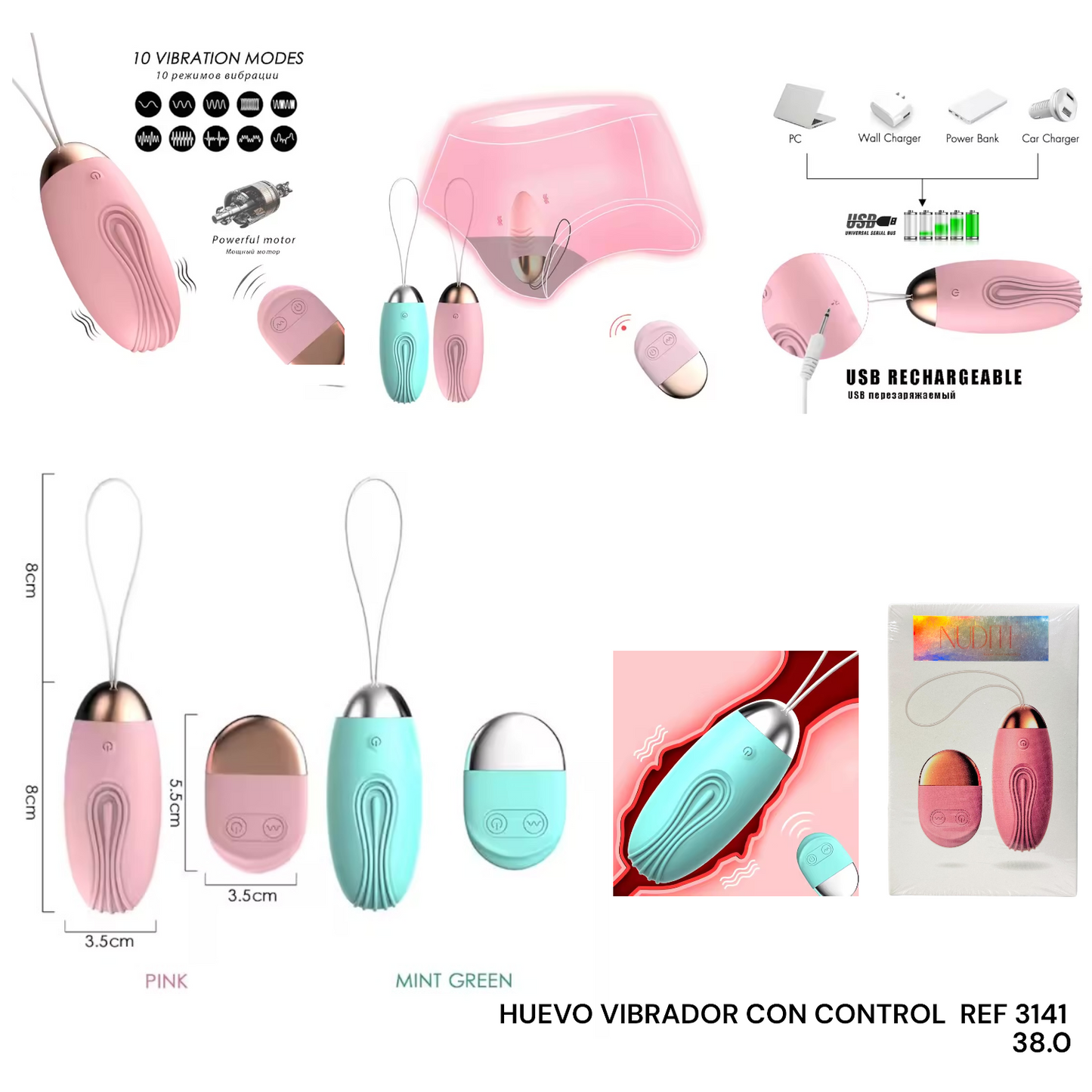 HUEVO VIBRADOR CON CONTROL