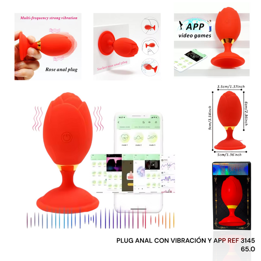 PLUG  ANAL CON VIBRACIÓN Y APP A DISTANCIA