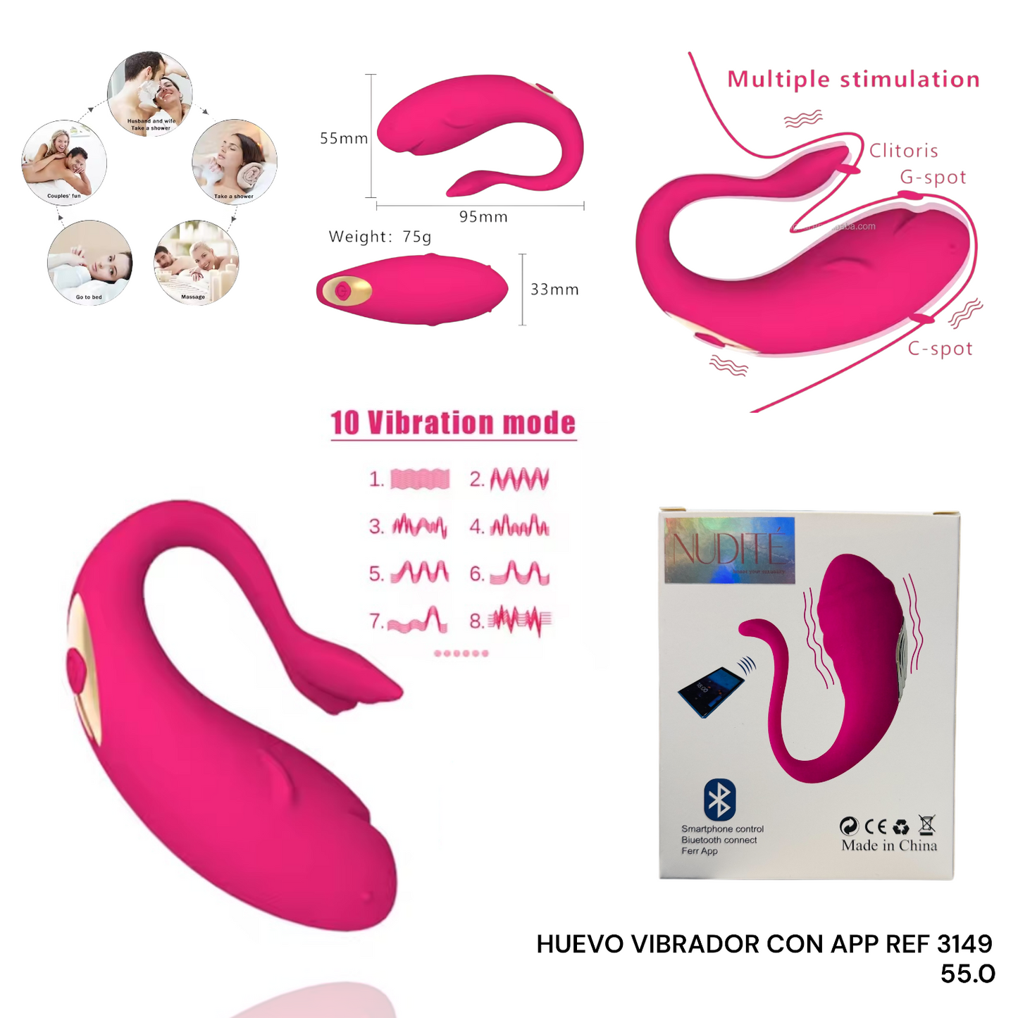 HUEVO  VIBRADOR CON APP