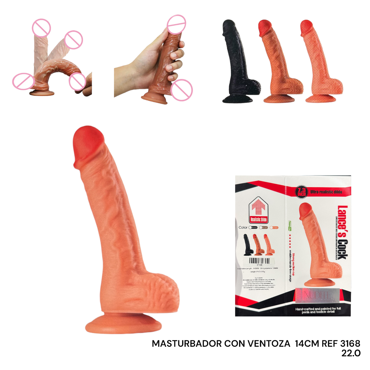 MASTURBADOR  CON VENTOZA 14CM