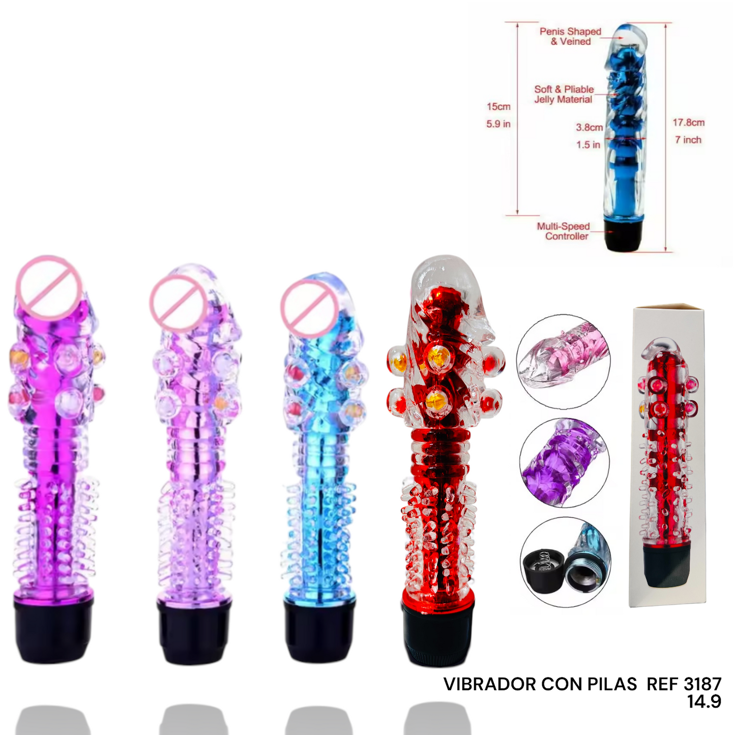 DILDO VIBRADOR CON PILAS