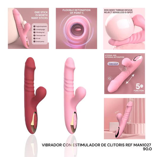 VIBRADOR CON ESTIMULADOR DE CLITORIS