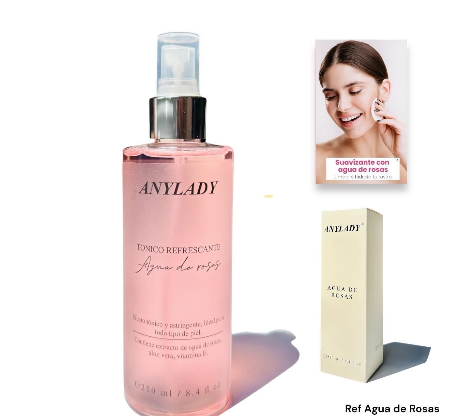 Agua de rosas ANYLADY 250ML