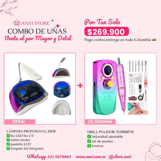 COMBO LÁMPARA 288W + DRILL 35.000RPM