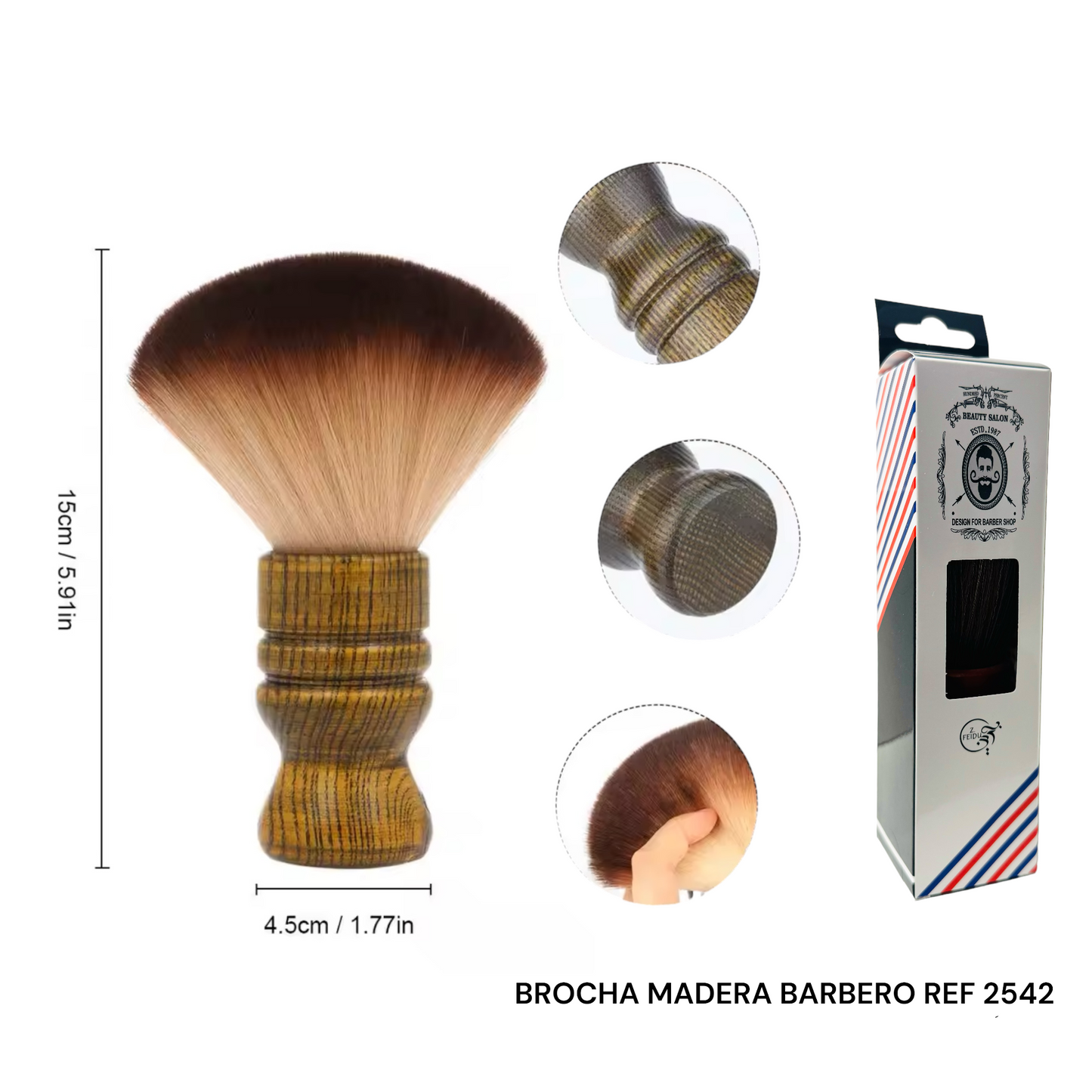 BROCHA MADERA BARBERO