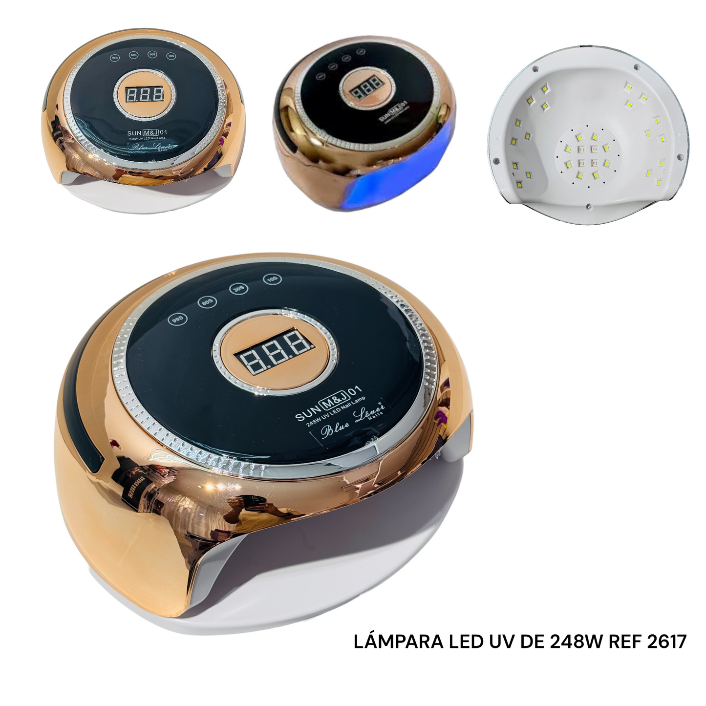 LAMPARA LED UV DE 248W DORADA