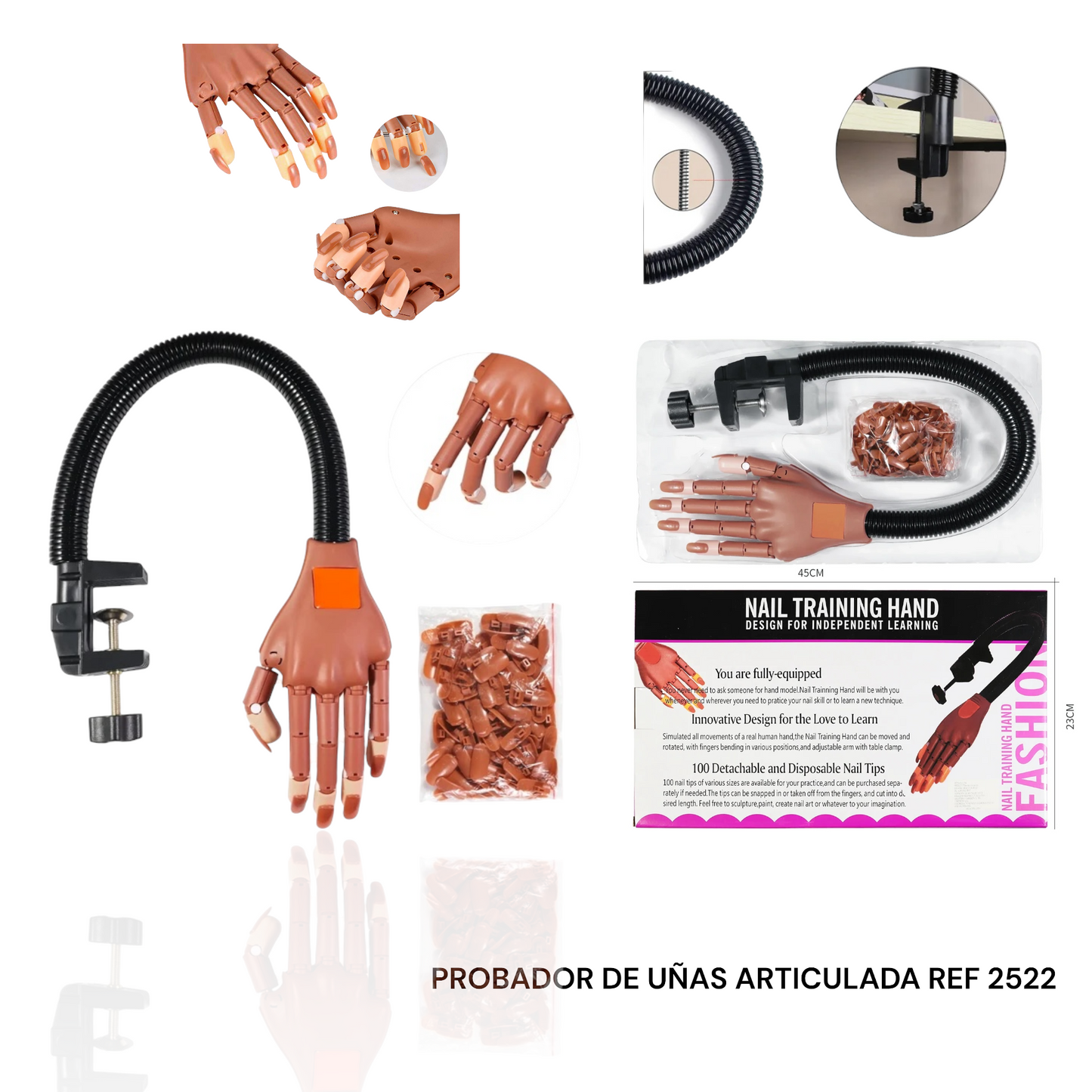 MANO ARTICULADA PROBADOR DE UÑAS