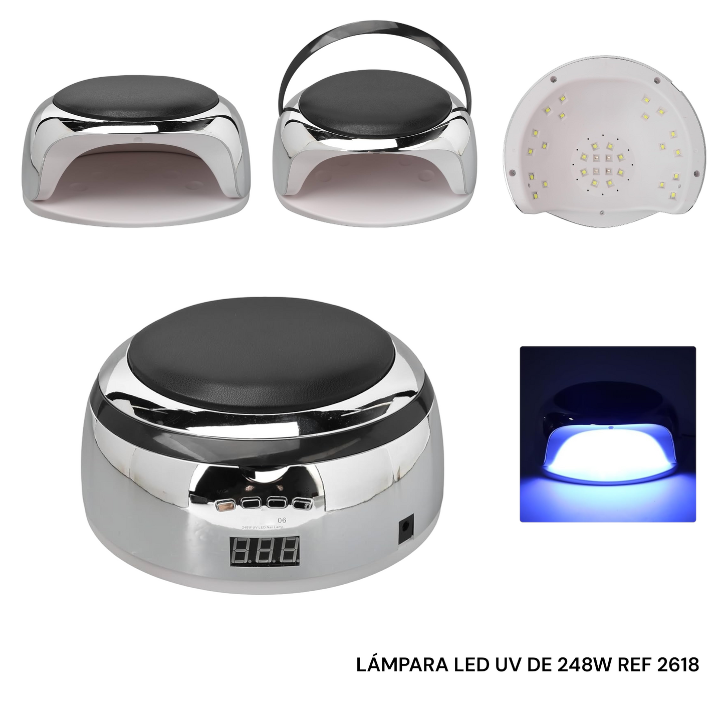 LAMPARA LED/UV 248W PLATEADA