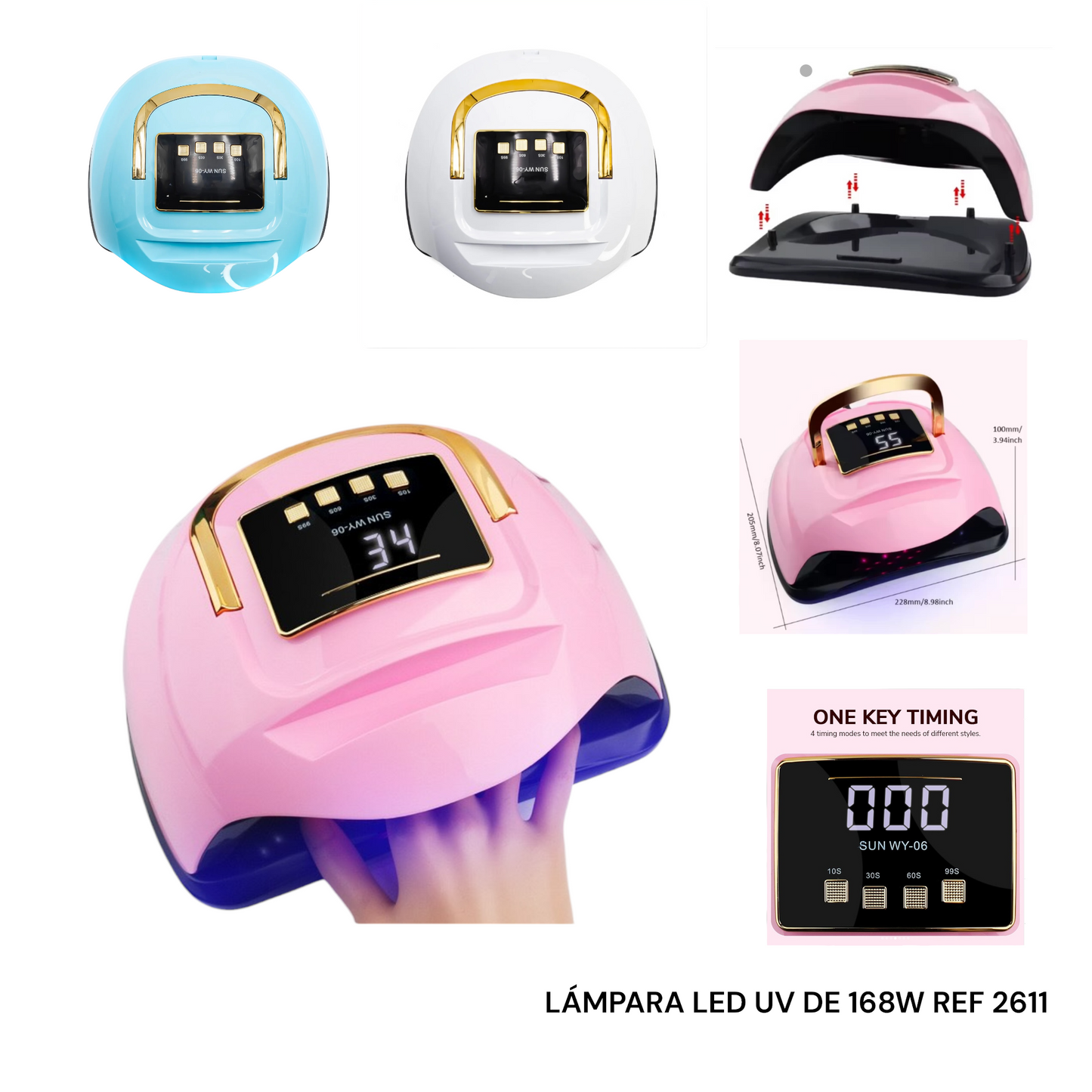 LAMPARA LED/UV 168W