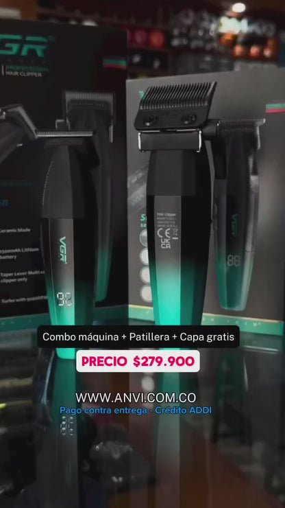 COMBO MAQUINA VGR 003 + TRIMMER VGR 960 + capa gratis